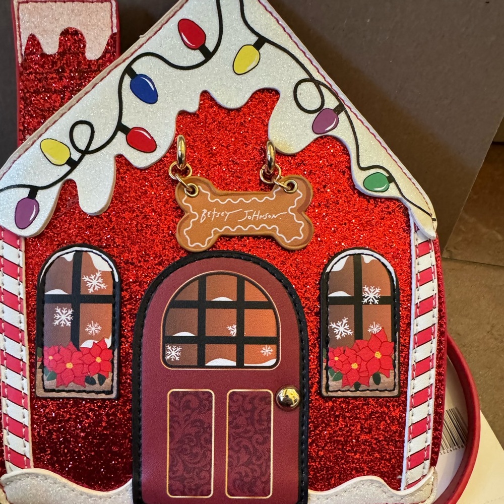 Betsey johnson Christmas House bag NWT